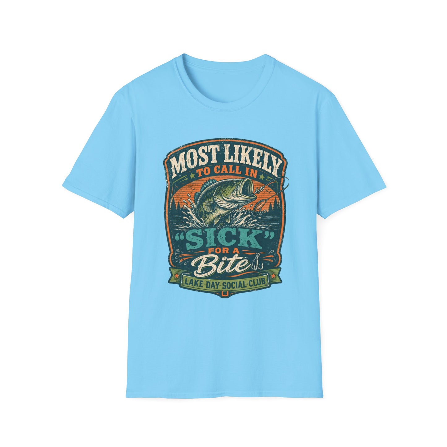 Most Likely To Call In Sick Softstyle Fishing T-Shirt