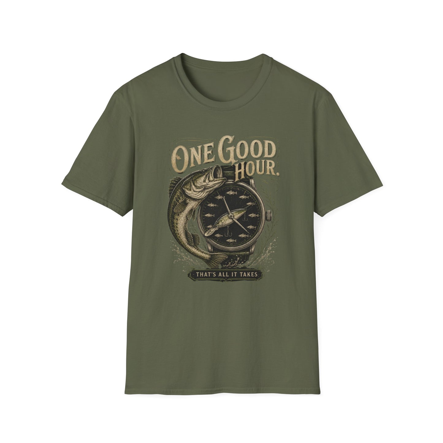 One Good Hour Softstyle Fishing T-Shirt