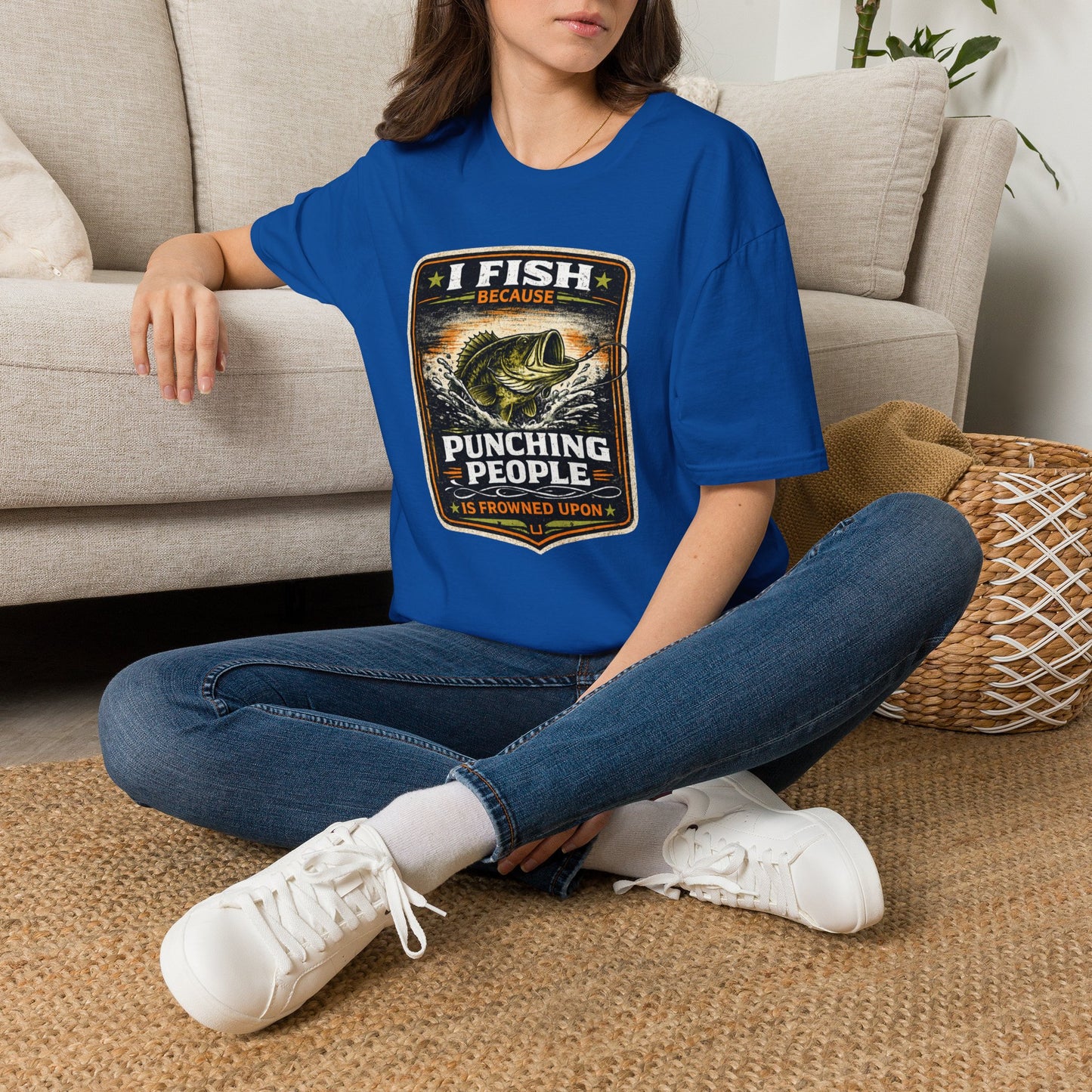 I Fish Because... Softstyle Fishing T-Shirt