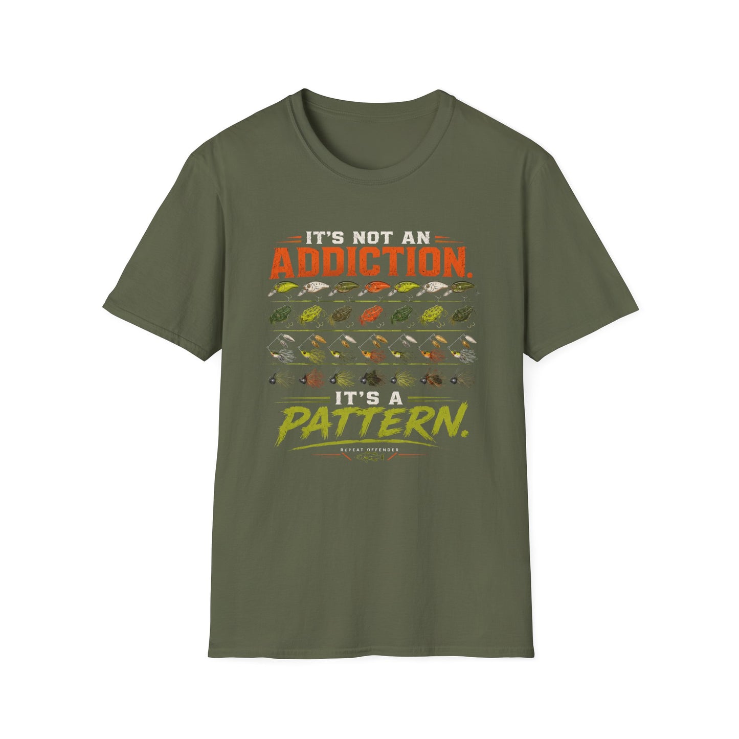 Its Not An Addiction Its A Pattern Softstyle Fishing T-Shirt