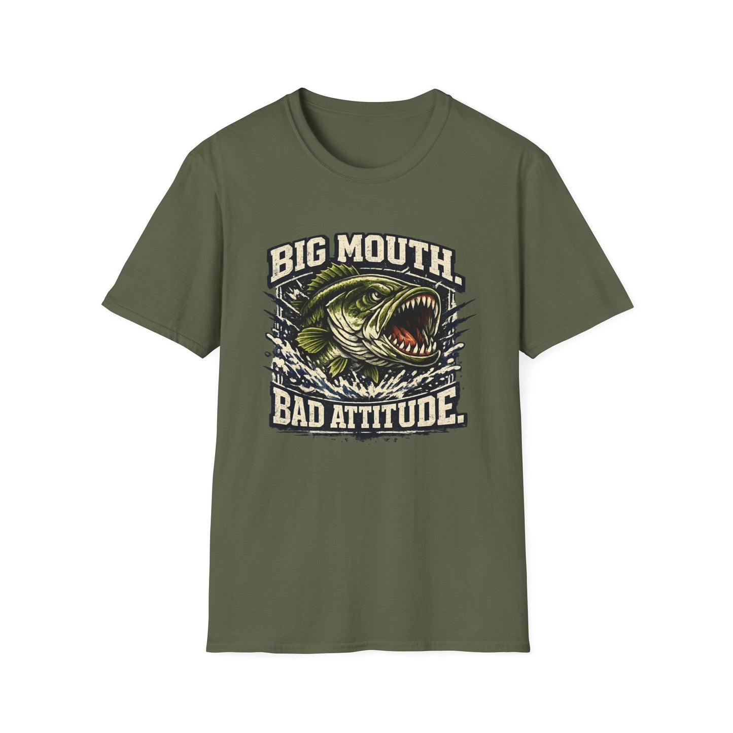Big Mouth Bad Attitude Softstyle Fishing T-Shirt