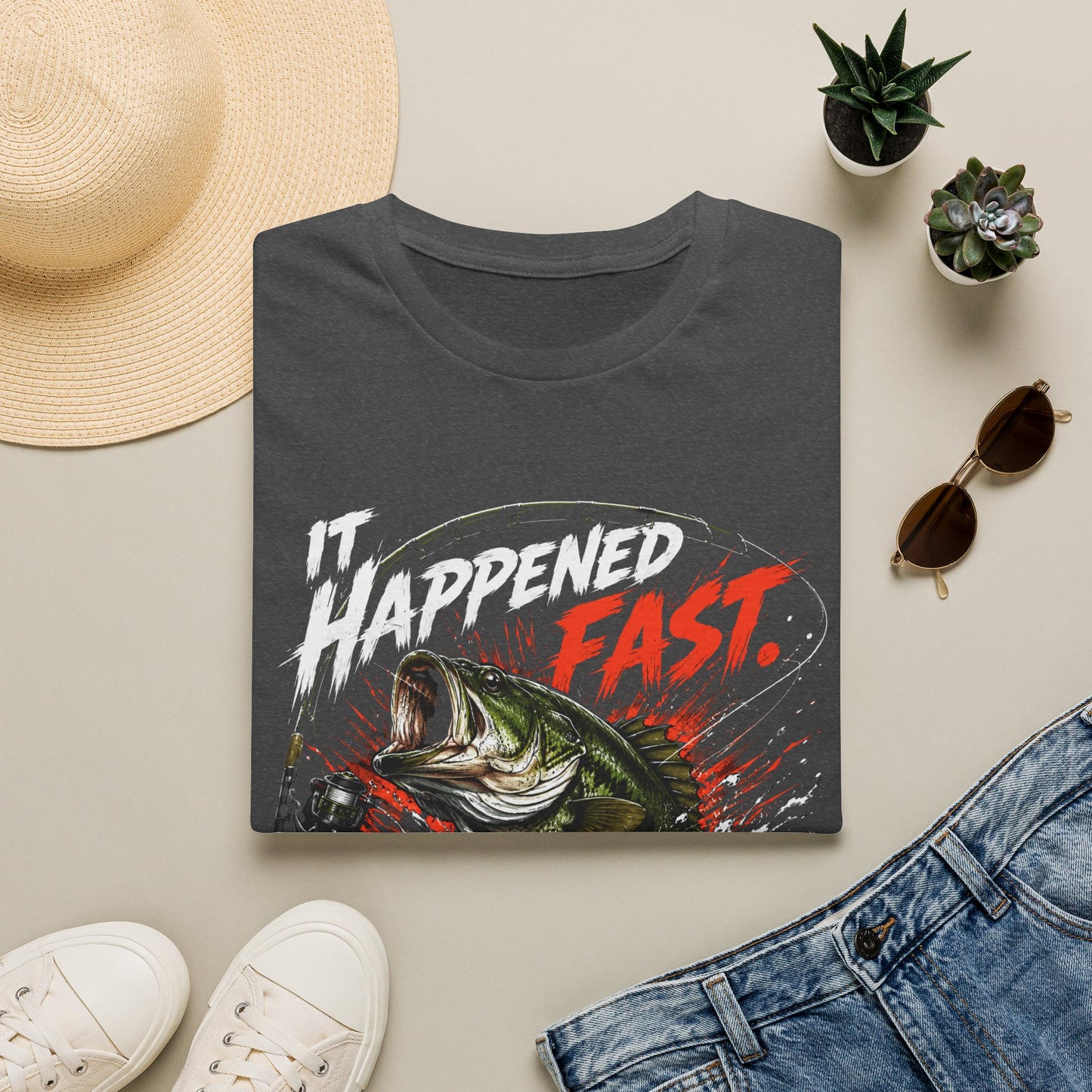 It Happened Fast Softstyle Fishing T-Shirt