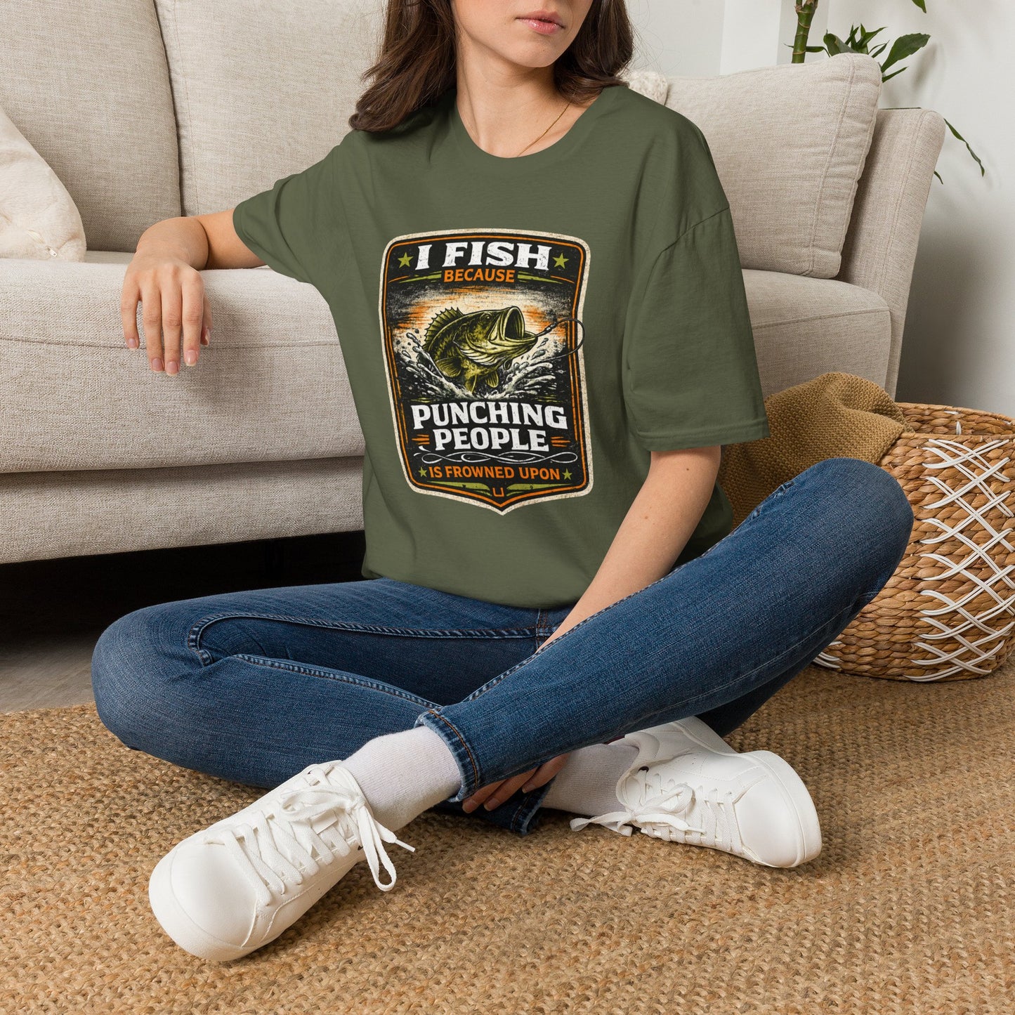 I Fish Because... Softstyle Fishing T-Shirt