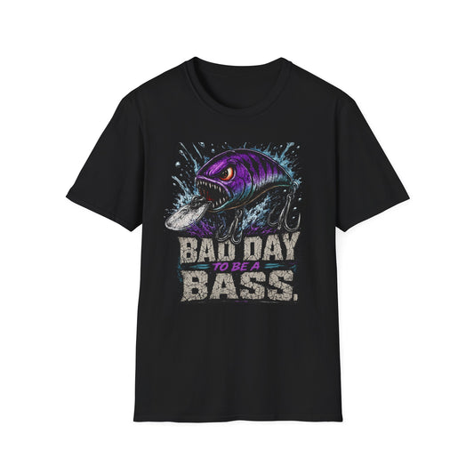 Bad Day To Be A Bass Softstyle Fishing T Shirt
