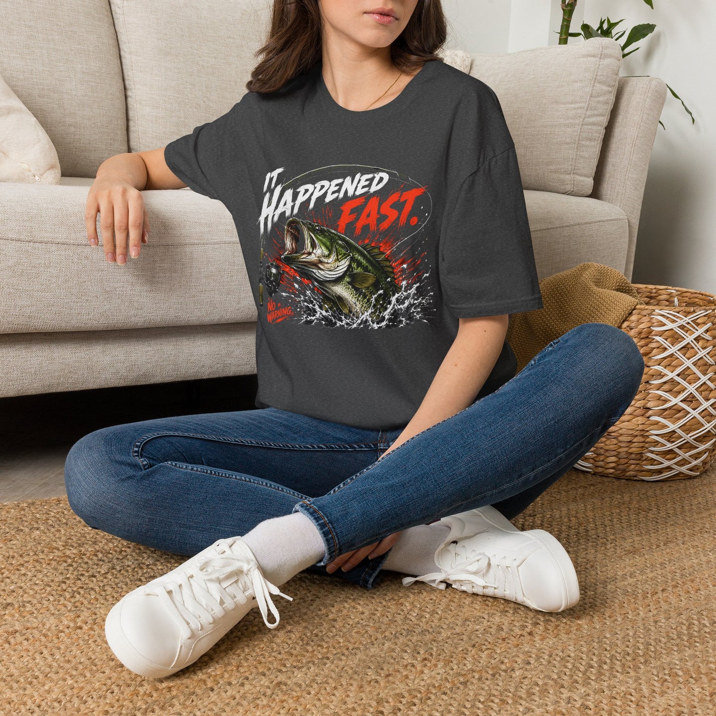 It Happened Fast Softstyle Fishing T-Shirt