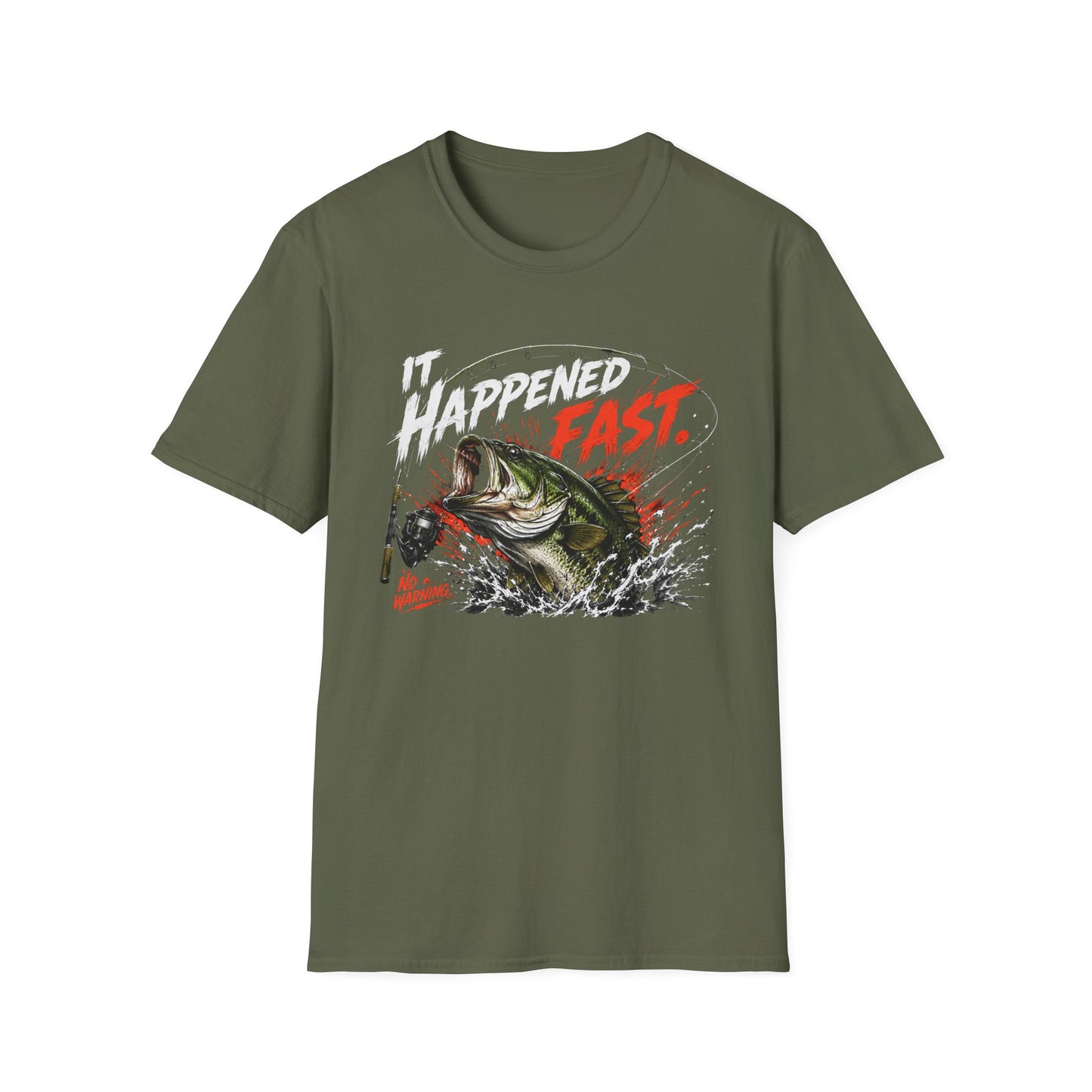 It Happened Fast Softstyle Fishing T-Shirt