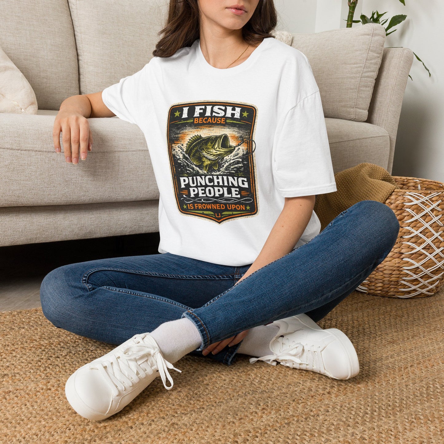I Fish Because... Softstyle Fishing T-Shirt