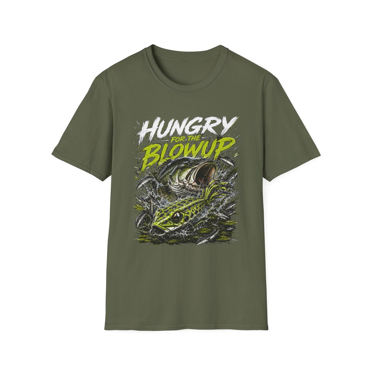 Hungry For A Blow Up Softstyle Fishing T Shirt