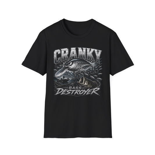 Cranky Bass Destroyer Softstyle Fishing T-Shirt