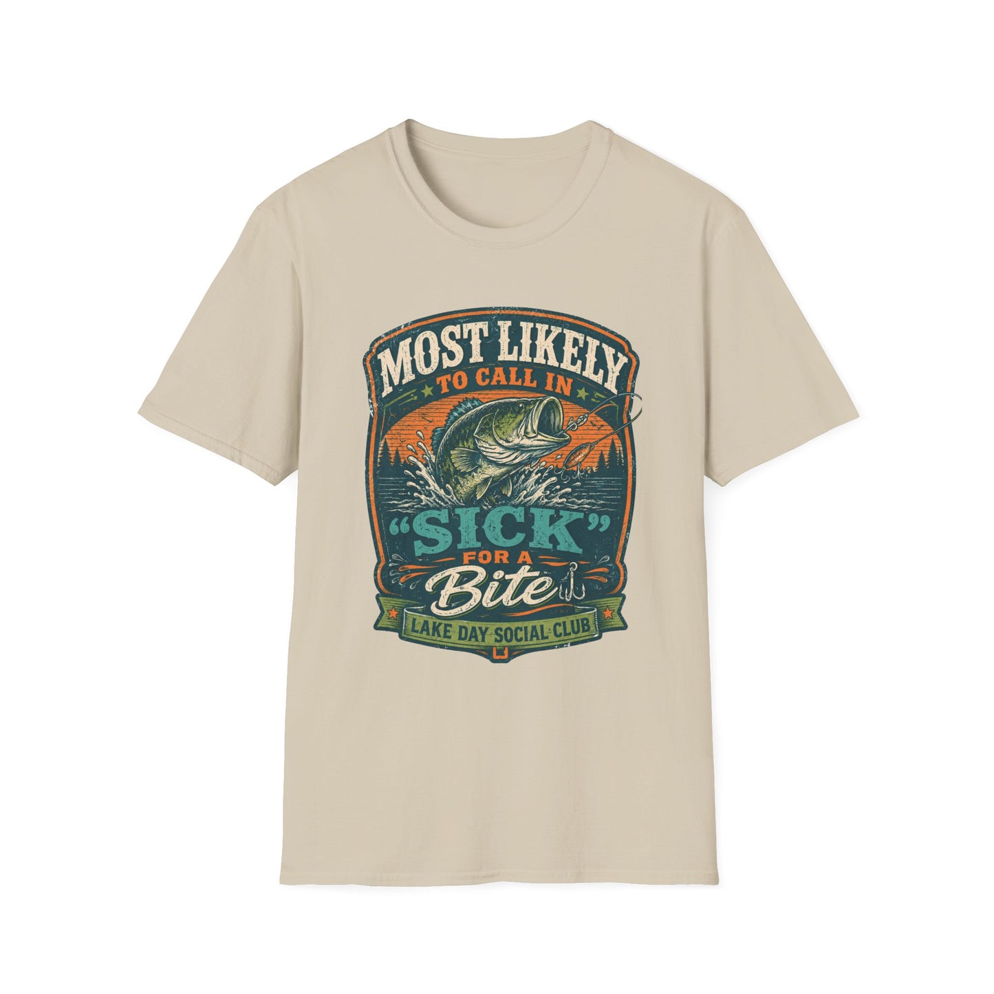 Most Likely To Call In Sick Softstyle Fishing T-Shirt
