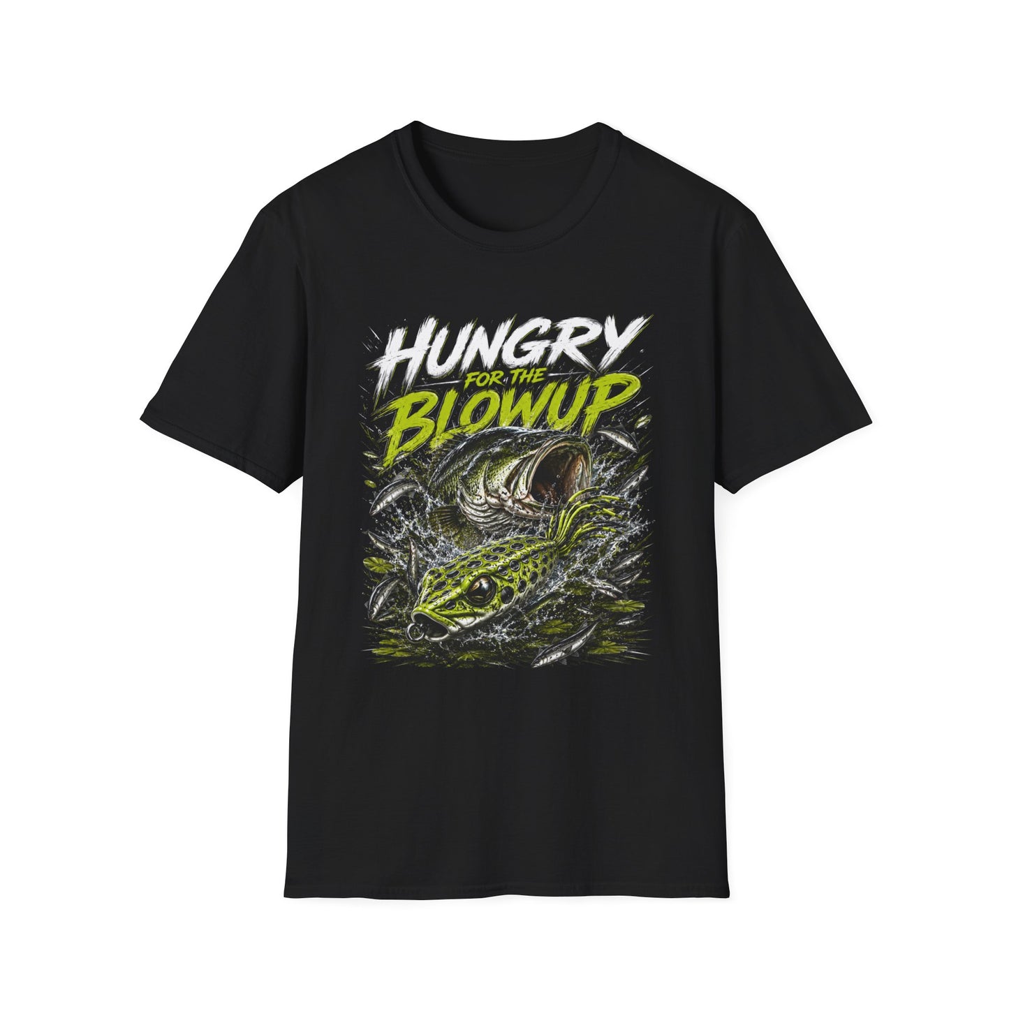 Hungry For A Blow Up Softstyle Fishing T Shirt
