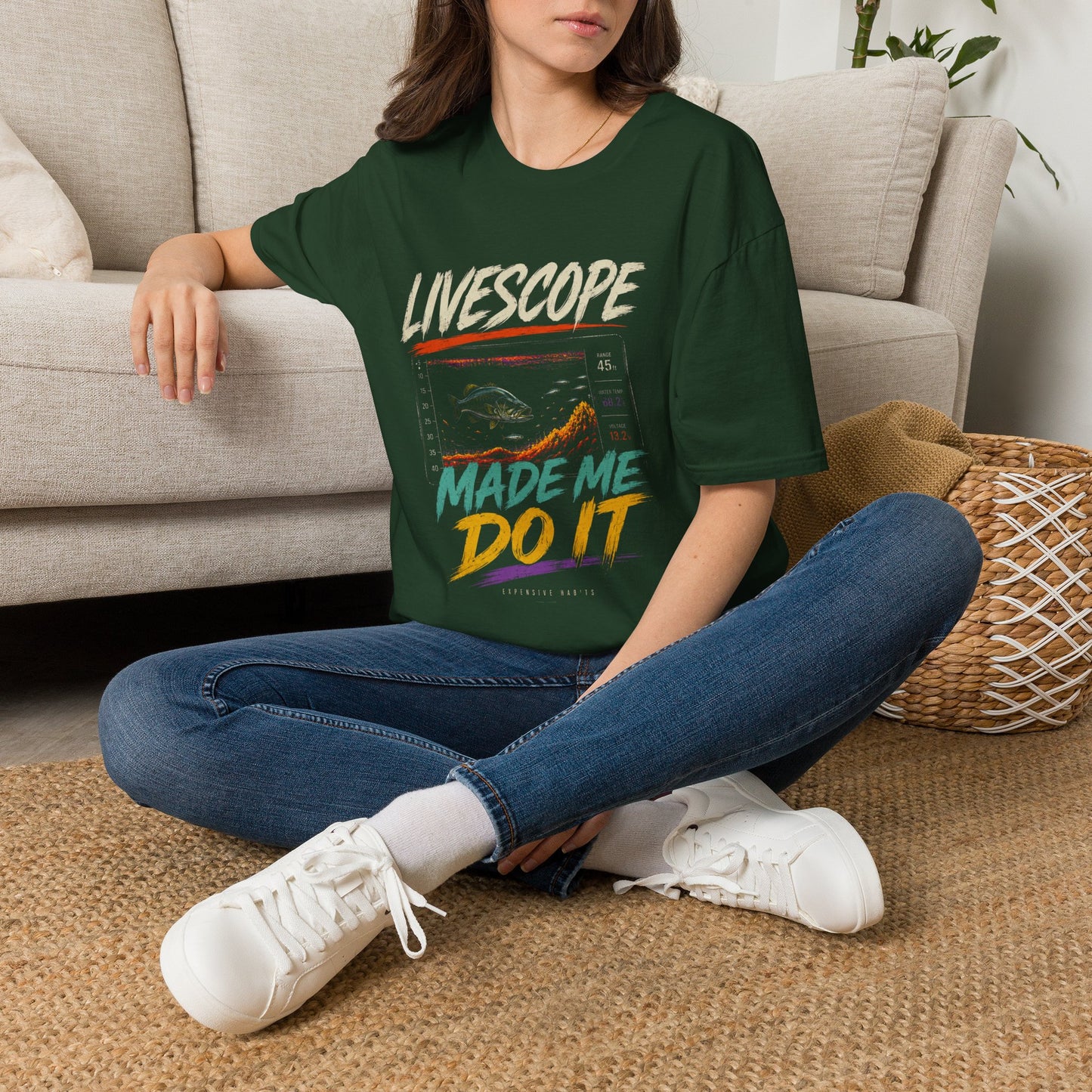 Livescope Made Me Do It Softstyle Fishing T-Shirt